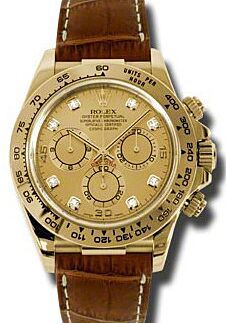 Rolex Cosmograph Daytona 40 mm 116518-GLDDBR bnib Yellow Gold Luminous