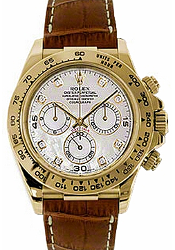 Rolex Cosmograph Daytona 40 mm 116518-MOPDBR bnib Yellow Gold Luminous