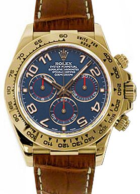 Rolex Cosmograph Daytona 40 mm 116518BLUL Yellow Gold Luminous