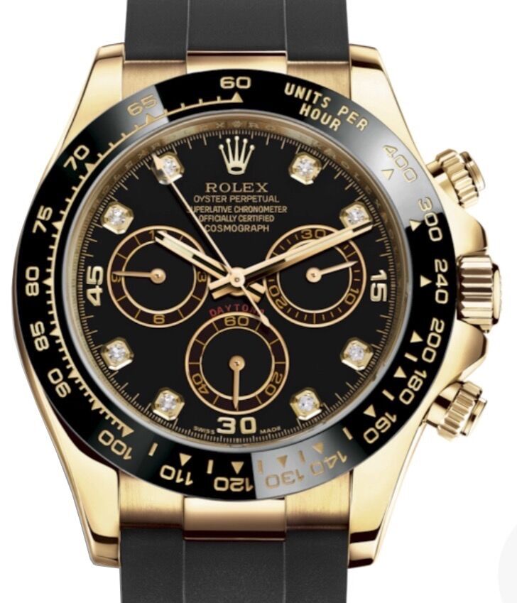 Rolex Cosmograph Daytona 40 mm 116518LNBD Yellow Gold Luminous