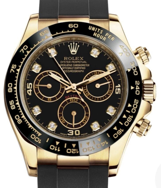 Rolex Cosmograph Daytona 40 mm 116518LNBD Yellow Gold Luminous