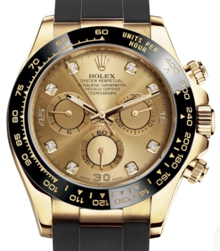 Rolex Cosmograph Daytona 40 mm 116518LNCD Yellow Gold Luminous