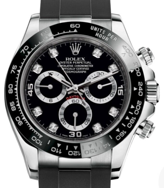 Rolex Cosmograph Daytona 40 mm 116519LNBLKDR White Gold Luminous