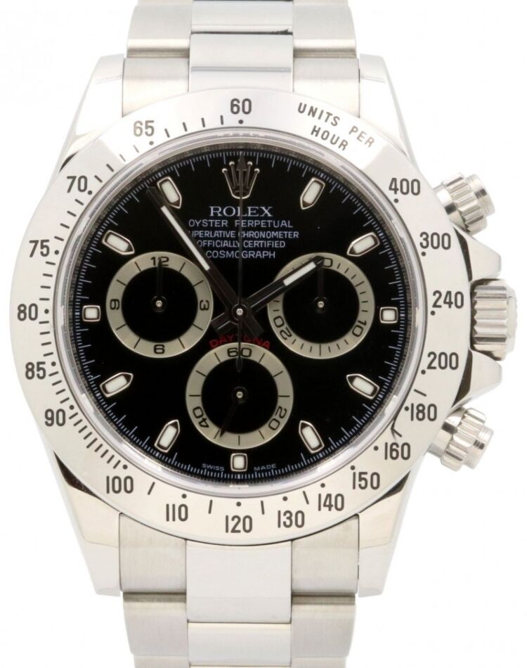 Rolex Cosmograph Daytona 40 mm 116520BLK12 Steel Luminous