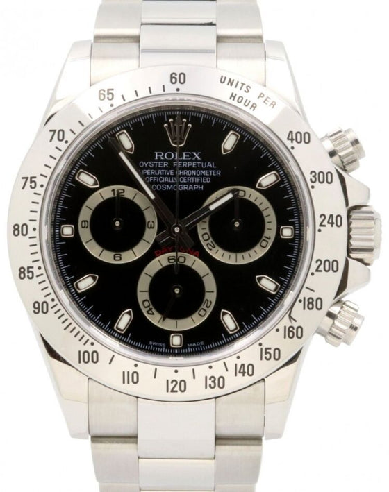 Rolex Cosmograph Daytona 40 mm 116520BLK12 Steel Luminous