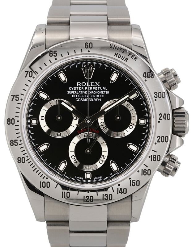 Rolex Cosmograph Daytona 40 mm 116520BLKFB1 Steel Luminous