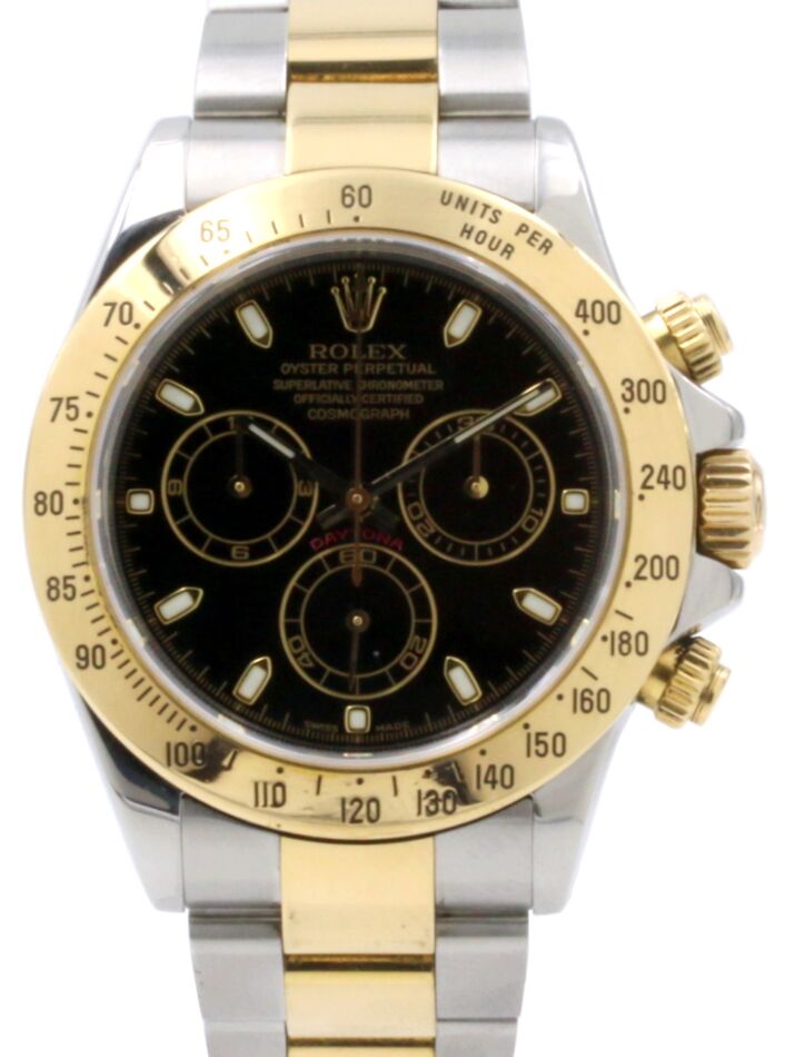 Rolex Cosmograph Daytona 40 mm 116523 Black-3 Steel/Yellow Gold Luminous