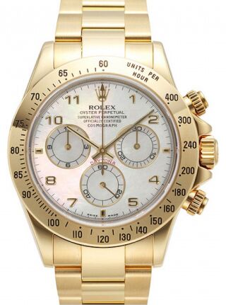 Rolex Cosmograph Daytona 40 mm 116528MOPA Yellow Gold Luminous