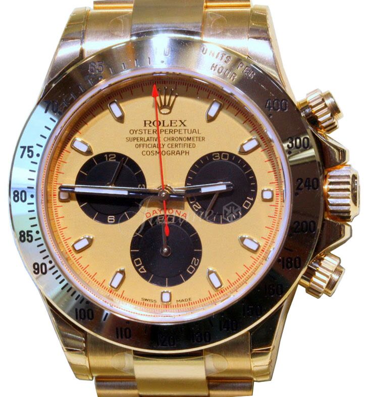 Rolex Cosmograph Daytona 40 mm 116528RPN Yellow Gold Luminous