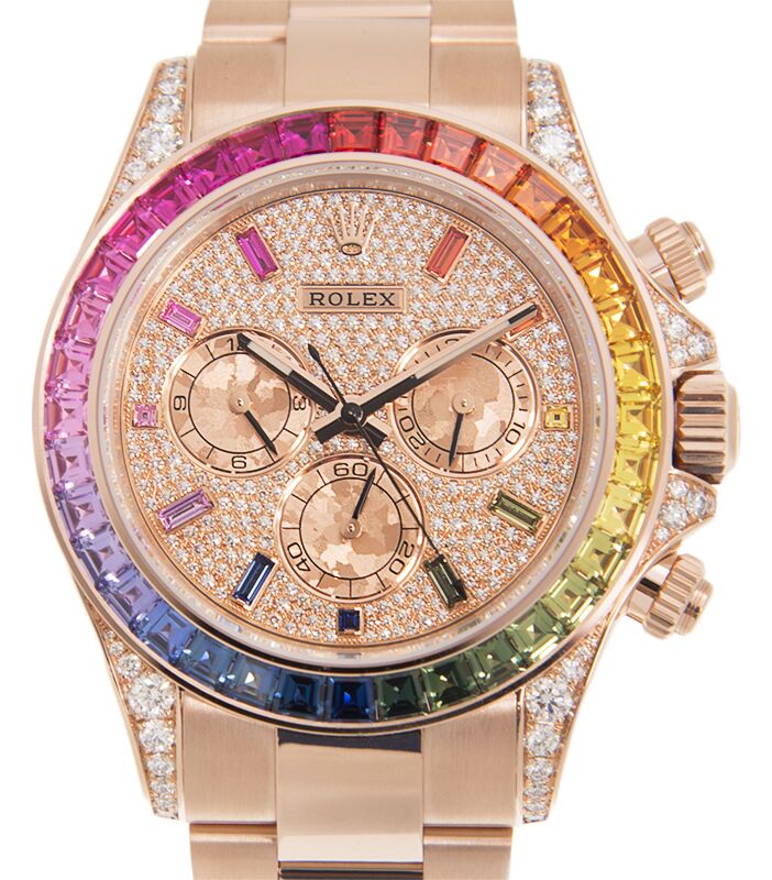 Rolex Rainbow Daytona 40 mm 116595RBOW-1 Rose Gold/Diamonds Luminous