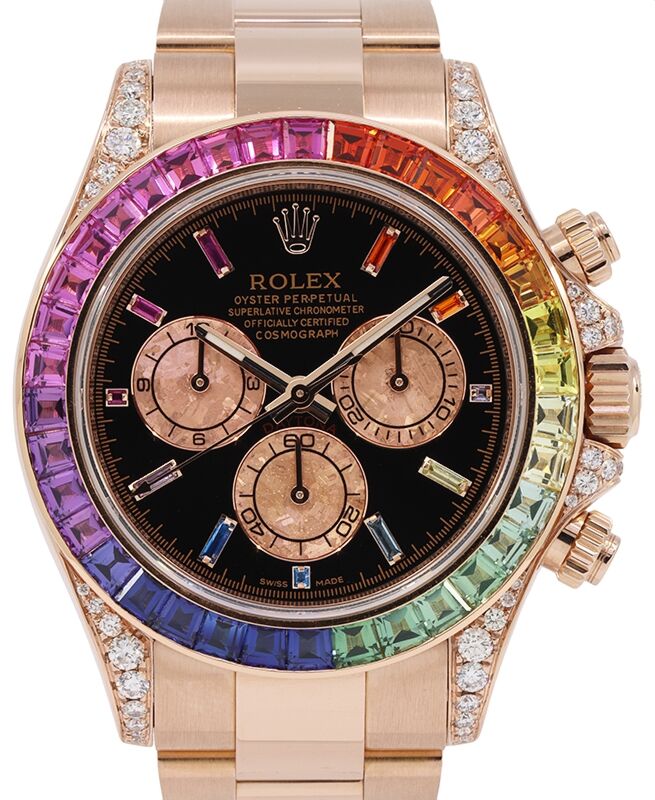 Rolex Rainbow Daytona 40 mm 116595RBOWC1 Rose Gold/Diamonds Luminous
