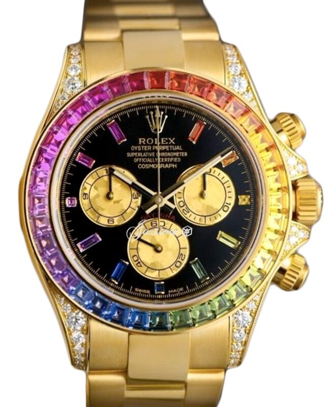 Rolex Rainbow Daytona 40 mm 116598RBOWC Yellow Gold/Diamonds Luminous