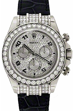 Rolex Cosmograph Daytona 40 mm 116599-PVEDADBLKL bnib White Gold/Diamonds Luminous