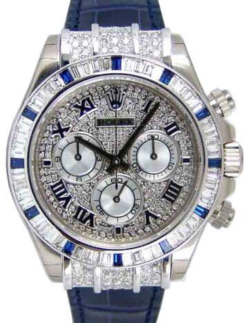 Rolex Cosmograph Daytona 40 mm 116599PAVEB White Gold/Diamonds Luminous