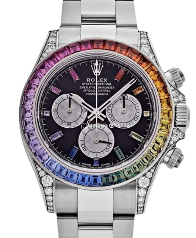 Rolex Rainbow Daytona 40 mm 116599RBOWC White Gold/Diamonds Luminous