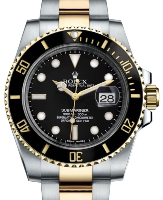 Rolex Two Tone Submariner Date 40 mm 116613LN Steel/Yellow Gold Black