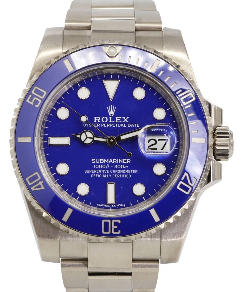 Rolex Submariner Date 40 mm 116619B1 White Gold Blue