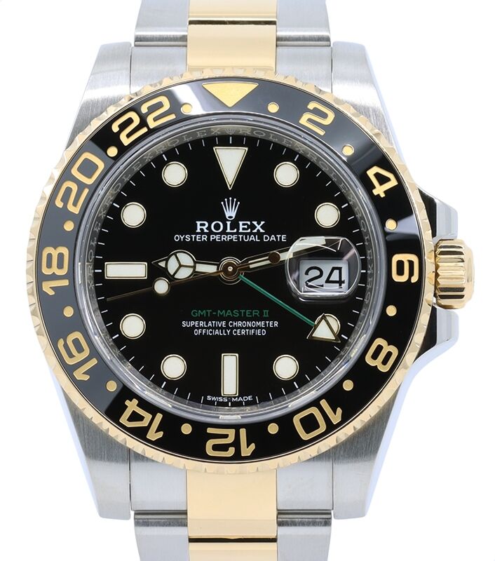Rolex GMT-Master II 40 mm 116713LNP3 Steel/Yellow Gold Black