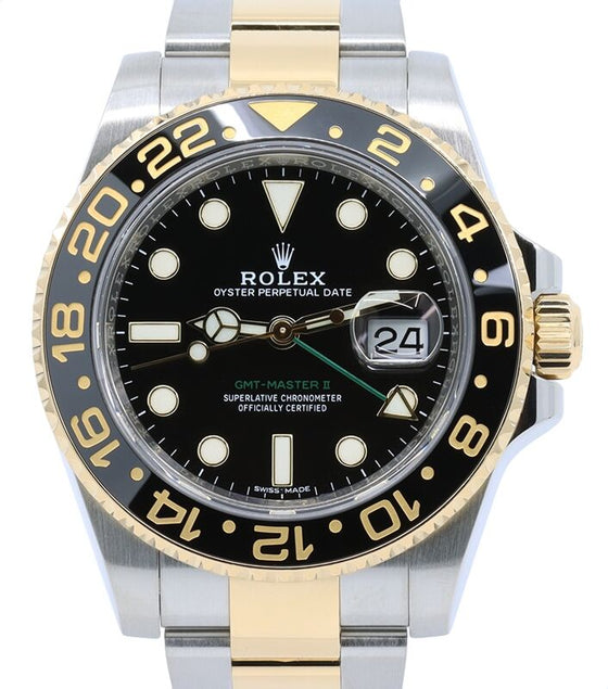 Rolex GMT-Master II 40 mm 116713LNP3 Steel/Yellow Gold Black