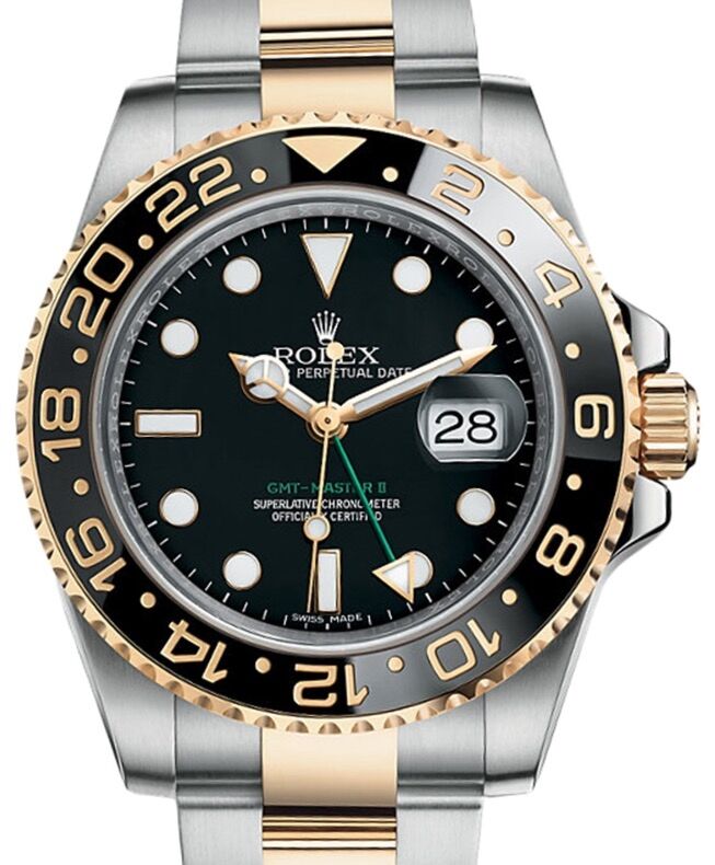 Rolex GMT Master-II 40 mm 116713LN Steel/Yellow Gold Black