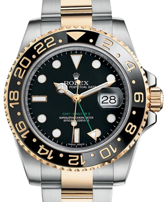 Rolex GMT Master-II 40 mm 116713LN Steel/Yellow Gold Black