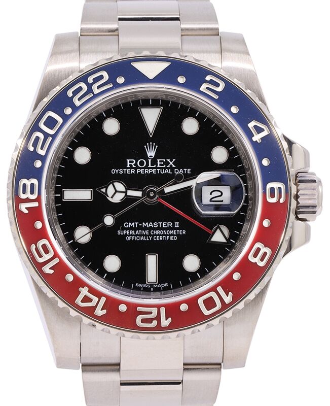 Rolex GMT Master II 40 mm 116719BLRO1 White Gold Black