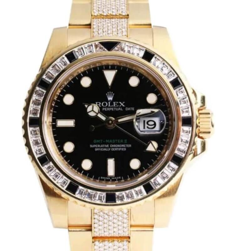 Rolex GMT-Master II 40 mm 116748SANR Yellow Gold Black