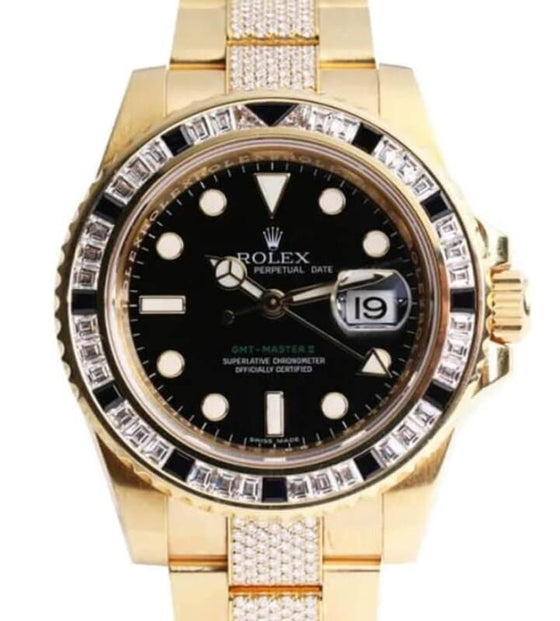 Rolex GMT-Master II 40 mm 116748SANR Yellow Gold Black