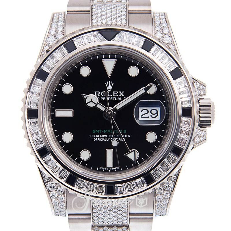 Rolex GMT Master II 40 mm 116759SANRDB White Gold/Diamonds Black