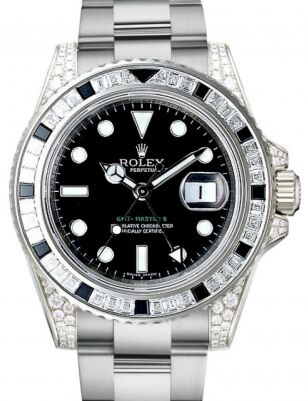 Rolex GMT Master II 40 mm 116759SANR White Gold/Diamonds Black