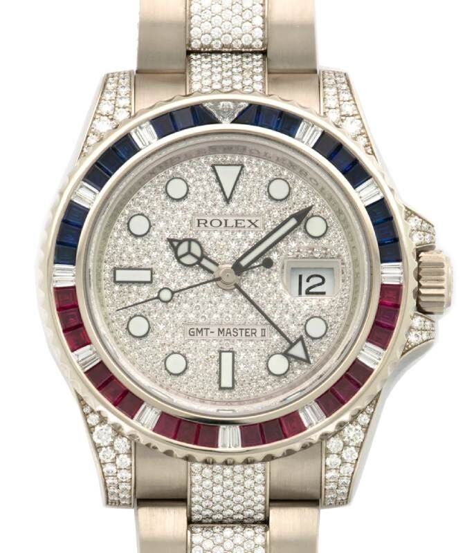 Rolex GMT-Master II 40 mm 116759SARUWG White Gold/Diamonds Diamond Pave