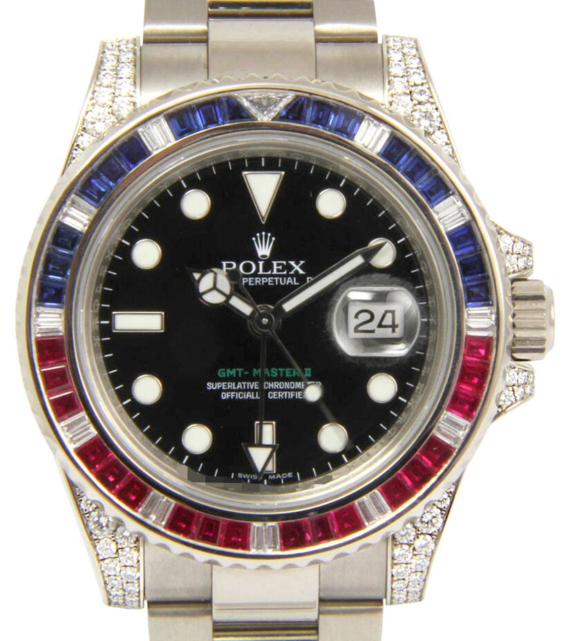 Rolex GMT Master II 40 mm 116759SARU White Gold/Diamonds Black