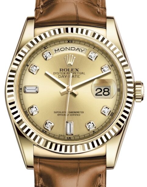 Rolex Day-Date 36 36 mm 118138CDCL Yellow Gold Champagne