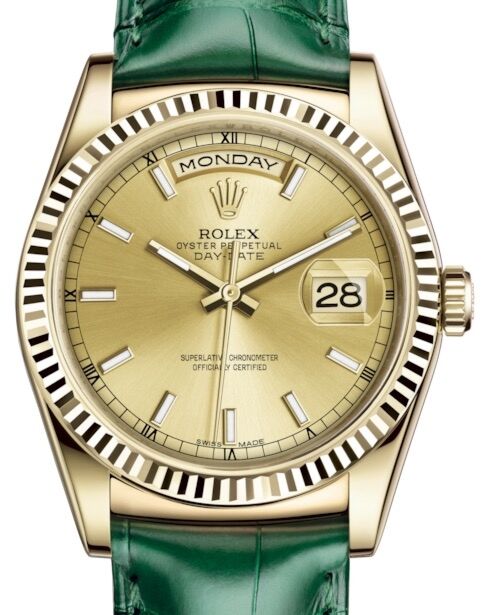 Rolex Day-Date 36 36 mm 118138CSGL Yellow Gold Champagne
