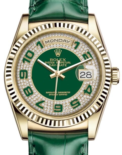 Rolex Day-Date 36 36 mm 118138GDPAGL Yellow Gold Diamond Pave