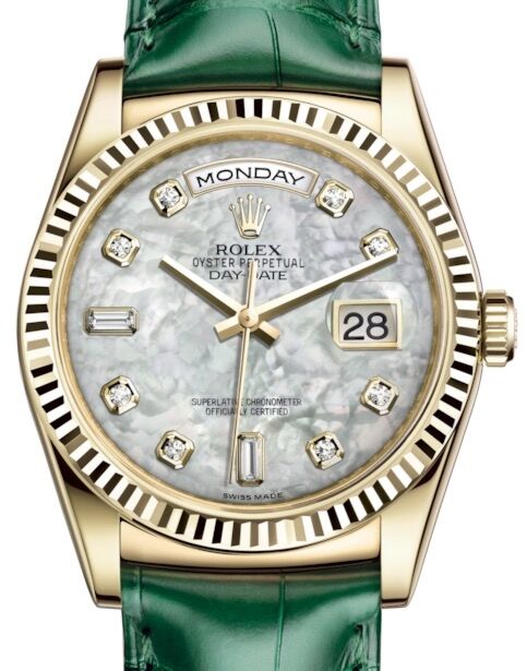 Rolex Day-Date 36 36 mm 118138WMDGL Yellow Gold White Mother of Pearl