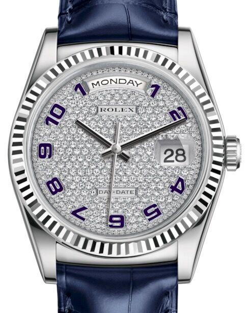 Rolex Day-Date 36 36 mm 118139DPABL White Gold Diamond Pave