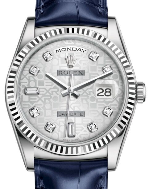 Rolex Day-Date 36 36 mm 118139SJDBL White Gold Silver