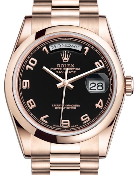 Rolex Day-Date 36 36 mm 118205BAP Rose Gold Black