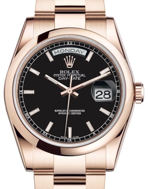 Rolex Day-Date 36 36 mm 118205BSO Rose Gold Black
