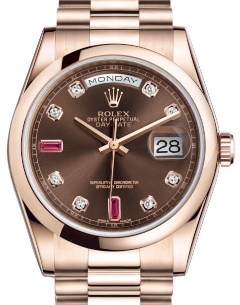Rolex Day-Date 36 36 mm 118205CDRP Rose Gold Chocolate