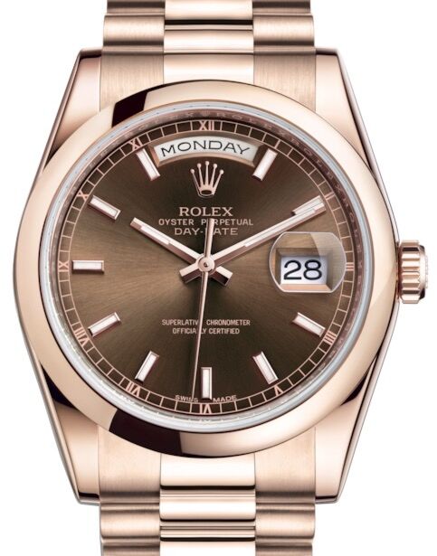 Rolex Day-Date 36 36 mm 118205CHSP Rose Gold Chocolate