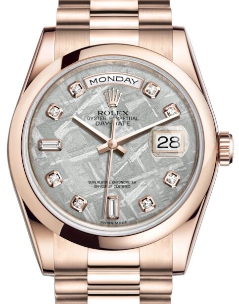 Rolex Day-Date 36 36 mm 118205MDP Rose Gold Meteorite