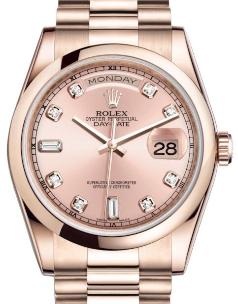 Rolex Day-Date 36 36 mm 118205PDP Rose Gold Pink
