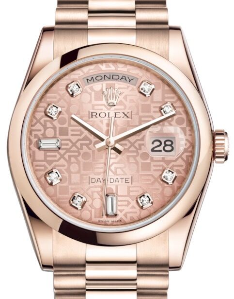 Rolex Day-Date 36 36 mm 118205PJDP Rose Gold Pink