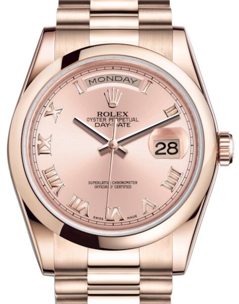 Rolex Day-Date 36 36 mm 118205PRP Rose Gold Pink