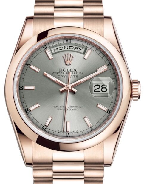Rolex Day-Date 36 36 mm 118205RSP Rose Gold Rhodium