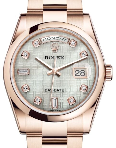 Rolex Day-Date 36 36 mm 118205WMODO Rose Gold White Mother of Pearl