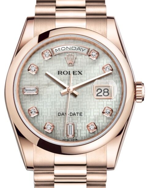 Rolex Day-Date 36 36 mm 118205WMODP Rose Gold White Mother of Pearl
