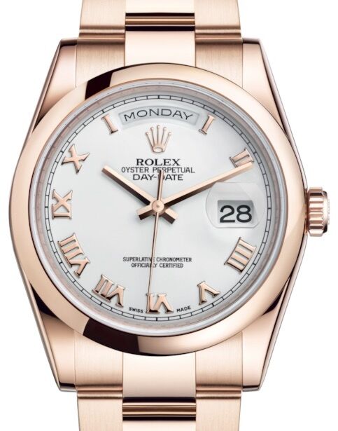 Rolex Day-Date 36 36 mm 118205WRO Rose Gold White